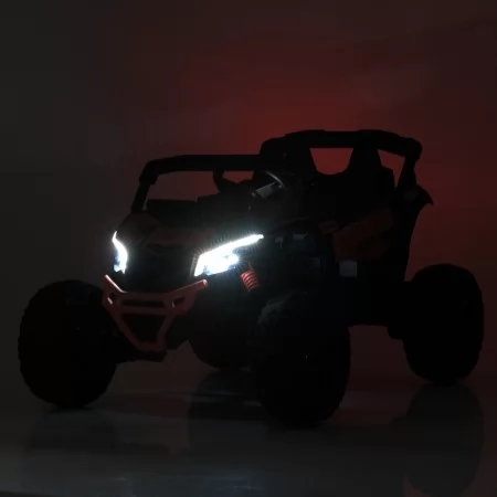 Детский электромобиль Джип Багги Bambi M 5099 EBLR-8-2 черно-розовый, 4 мотора по 200W, EVA, экокожа, Bluetooth
