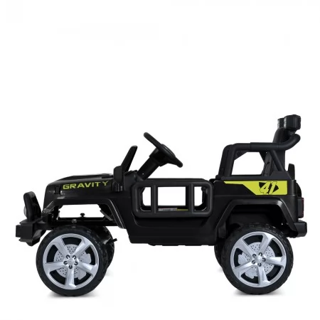 Дитячий електромобіль Джип Bambi Racer M 5103 EBLR-2 Jeep, 2 мотори по 40W, EVA, сидіння з екошкіри, MP3, Bluetooth, чорний
