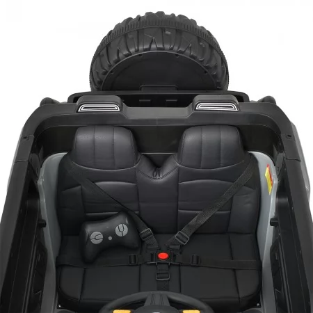 Детский электромобиль Джип Bambi M 5821 EBLR-11 Jeep, 4 мотора по 45W, EVA, кожа, Bluetooth, MP3, серый