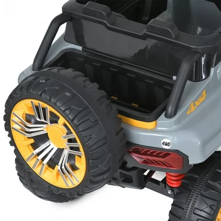 Детский электромобиль Джип Bambi M 5821 EBLR-11 Jeep, 4 мотора по 45W, EVA, кожа, Bluetooth, MP3, серый