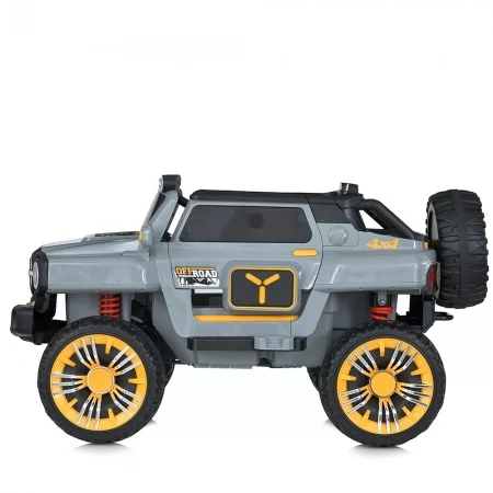 Детский электромобиль Джип Bambi M 5821 EBLR-11 Jeep, 4 мотора по 45W, EVA, кожа, Bluetooth, MP3, серый