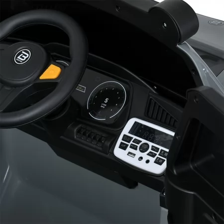 Детский электромобиль Джип Bambi M 5821 EBLR-11 Jeep, 4 мотора по 45W, EVA, кожа, Bluetooth, MP3, серый