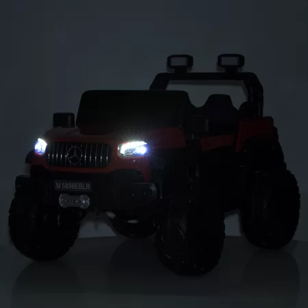 Дитячий електромобіль Джип Mercedes-Benz AMG M 5898 EBLR-1 білий, 4 мотори по 25W, EVA, шкіра, MP3, USB, Bluetooth