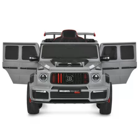 Детский электромобиль Джип Mercedes-AMG G 63 Brabus Rocket 900 M 6257EBLR-11 серый, Гелендваген, 4 мотора по 35W, EVA, кожаное сиденье, MP3, USB, Bluetooth Детский электромобиль Джип Mercedes-AMG G 63 Brabus Rocket 900 M 6257EBLR-11 серый, Гелендваген, 4 мотора по 35W, EVA, кожаное сиденье, MP3, USB, Bluetooth