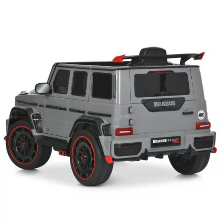 Детский электромобиль Джип Mercedes-AMG G 63 Brabus Rocket 900 M 6257EBLR-11 серый, Гелендваген, 4 мотора по 35W, EVA, кожаное сиденье, MP3, USB, Bluetooth Детский электромобиль Джип Mercedes-AMG G 63 Brabus Rocket 900 M 6257EBLR-11 серый, Гелендваген, 4 мотора по 35W, EVA, кожаное сиденье, MP3, USB, Bluetooth