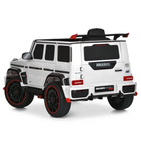 Дитячий електромобіль Джип Mercedes-AMG G 63 Brabus Rocket 900 M 6257EBLR-1 білий, Гелендваген, 4 мотори по 35W, EVA, екошкіра, MP3, Bluetooth Дитячий електромобіль Джип Mercedes-AMG G 63 Brabus Rocket 900 M 6257EBLR-1 білий, Гелендваген, 4 мотори по 35W, EVA, екошкіра, MP3, Bluetooth