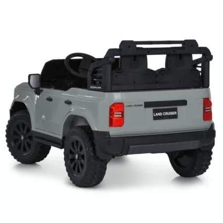 Дитячий електромобіль Джип Toyota Land Cruiser M 6280EBLR-11 двомісний, 2 мотори по 45W, MP3/USB/TF, Bluetooth, EVA, шкіра, сірий