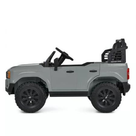 Дитячий електромобіль Джип Toyota Land Cruiser M 6280EBLR-11 двомісний, 2 мотори по 45W, MP3/USB/TF, Bluetooth, EVA, шкіра, сірий
