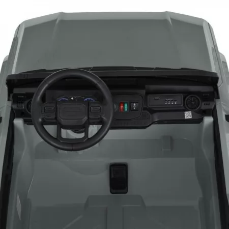 Дитячий електромобіль Джип Toyota Land Cruiser M 6280EBLR-11 двомісний, 2 мотори по 45W, MP3/USB/TF, Bluetooth, EVA, шкіра, сірий