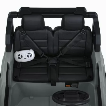 Дитячий електромобіль Джип Toyota Land Cruiser M 6280EBLR-11 двомісний, 2 мотори по 45W, MP3/USB/TF, Bluetooth, EVA, шкіра, сірий