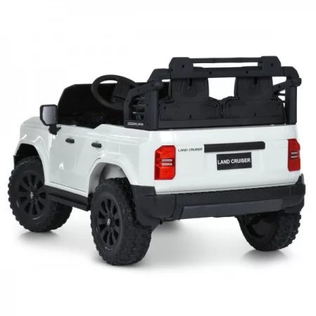 Дитячий електромобіль Джип Toyota Land Cruiser M 6280EBLR-1 двомісний, 2 мотори по 45W, MP3/USB/TF, Bluetooth, EVA, шкіра, білий