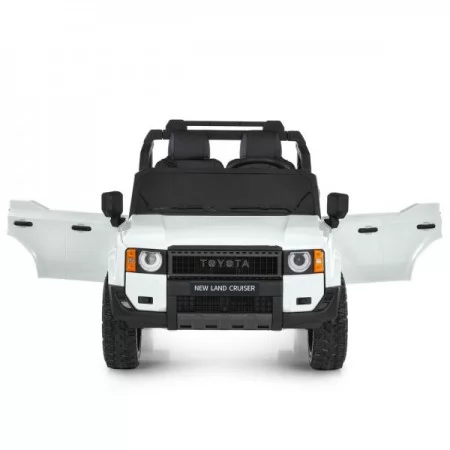 Дитячий електромобіль Джип Toyota Land Cruiser M 6280EBLR-1 двомісний, 2 мотори по 45W, MP3/USB/TF, Bluetooth, EVA, шкіра, білий