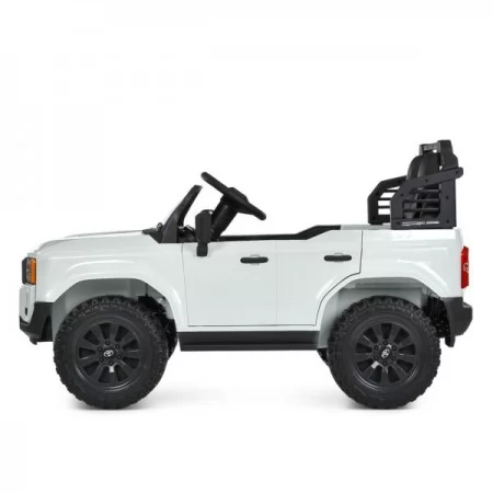 Дитячий електромобіль Джип Toyota Land Cruiser M 6280EBLR-1 двомісний, 2 мотори по 45W, MP3/USB/TF, Bluetooth, EVA, шкіра, білий