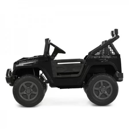 Детский электромобиль Джип Jeep Wrangler M 6287EBLR-2 двухместный черный, 4 мотора по 45W, EVA, кожа, Bluetooth