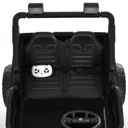 Детский электромобиль Джип Jeep Wrangler M 6287EBLR-2 двухместный черный, 4 мотора по 45W, EVA, кожа, Bluetooth