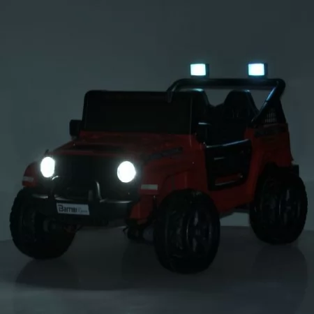 Детский электромобиль Джип Jeep Wrangler M 6287EBLR-2 двухместный черный, 4 мотора по 45W, EVA, кожа, Bluetooth