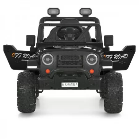 Джип M 6289EBLR-2 2,4G на радіокеруванні, 1*12V7AH, 2*45W, EVA, BLUETOOTH, музика, світло, шкіра, чорний