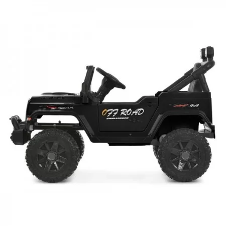 Джип M 6289EBLR-2 2,4G на радіокеруванні, 1*12V7AH, 2*45W, EVA, BLUETOOTH, музика, світло, шкіра, чорний