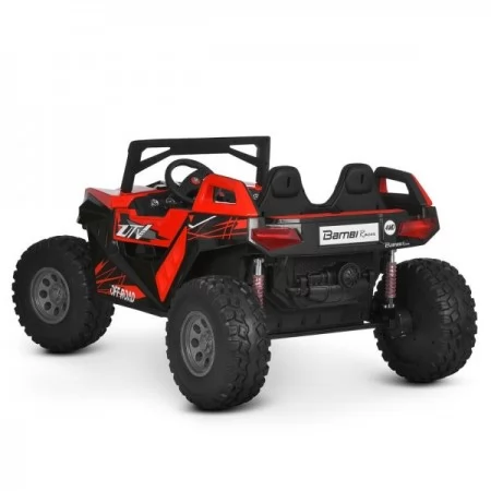 Джип M 6291EBLR-3(24V) (1шт) 2,4G, 4мотори35W, 2акум12V7AH, MP3, USB, BLUETOOTH, EVA, TF, шкіра, свет, музыка, червоний