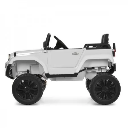 Дитячий електромобіль Джип Toyota Land Cruiser M 6296EBLR-1 двомісний, 4 мотори по 45W, EVA, екошкіра, MP3, Bluetooth, білий Дитячий електромобіль Джип Toyota Land Cruiser M 6296EBLR-1 двомісний, 4 мотори по 45W, EVA, екошкіра, MP3, Bluetooth, білий