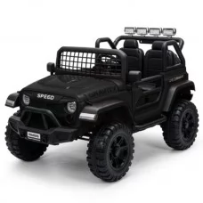 Джип M 6376EBLR-2 р/к2,4G, 1акум12V10AH, 4мотора45W, BLUETOOTH, USB, TF, EVA, музика, світло, шкіра, чорний