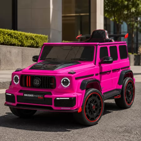 Дитячий електромобіль Джип Mercedes-AMG G 63 Brabus Rocket 900 M 6257EBLR-8 рожевий, Гелендваген, 4 мотори по 35W, EVA, екошкіра, MP3, Bluetooth