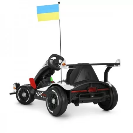Электрокарта M 6322EBLR-1 на радиоуправлении 2,4G, 2моторы150W, 1акум24V14AH, EVA, музыка, свет, кожа, белый