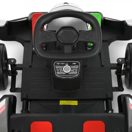 Электрокарта M 6322EBLR-1 на радиоуправлении 2,4G, 2моторы150W, 1акум24V14AH, EVA, музыка, свет, кожа, белый
