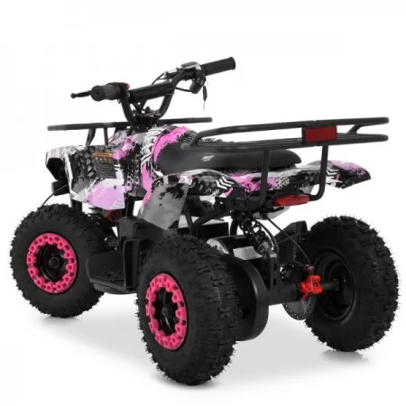 Квадроцикл HB-ATV1000AS-8 мотор1000W, 3акум.12A/12V, скорост.25км/ч, до 45кг, розовый Квадроцикл HB-ATV1000AS-8 мотор1000W, 3акум.12A/12V, скорост.25км/ч, до 45кг, розовый