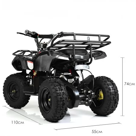 Дитячий електро квадроцикл для підлітків PROFI HB-EATV800N-19 V3, карбоновий