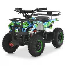 Квадроцикл HB-EATV800N-4-5 мотор 800W,3акум 12A/12V, 25 км/ч, до 45 кг., зелено-синій
