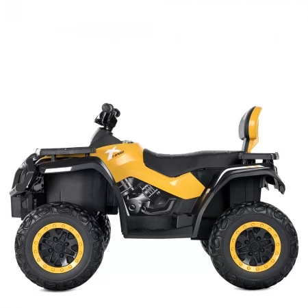 Квадроцикл M 4868EL-2-6 24V 1шт 1аккум24V7AH, 4мотора45W, муз, свет, кожа, EVA, черно-желтый