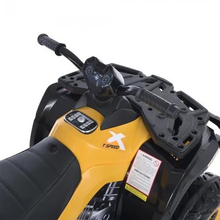 Квадроцикл M 4868EL-2-6 24V 1шт 1аккум24V7AH, 4мотора45W, муз, свет, кожа, EVA, черно-желтый