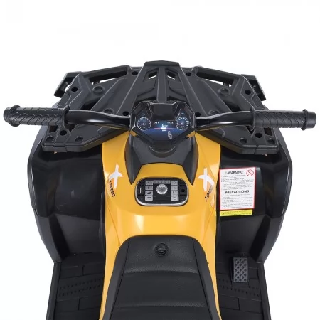 Квадроцикл M 4868EL-2-6 24V 1шт 1аккум24V7AH, 4мотора45W, муз, свет, кожа, EVA, черно-желтый