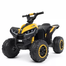 Квадроцикл M 4959EBLR-6 на радиоуправлении, 2*35W, 1*12V7-9AH, EVA, кожа, TF, муз, свет, MP3, USB, желтый