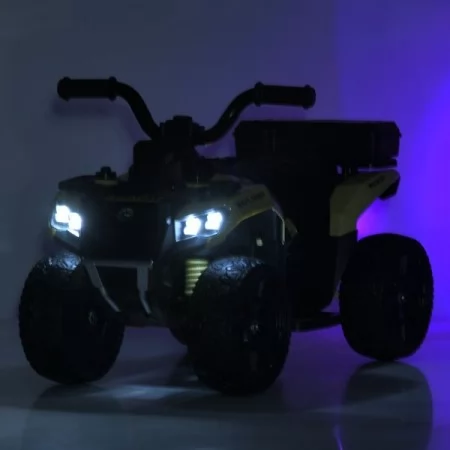 Квадроцикл M 6286EBLR-13 на радиоуправлении 2,4G, 1*6V7AH, 1*35W, USB, TF, EVA, шкіра, музика, світло, бежевий