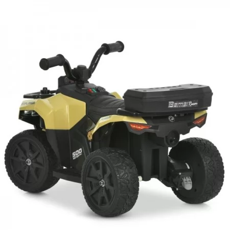 Квадроцикл M 6286EBLR-13 на радиоуправлении 2,4G, 1*6V7AH, 1*35W, USB, TF, EVA, шкіра, музика, світло, бежевий