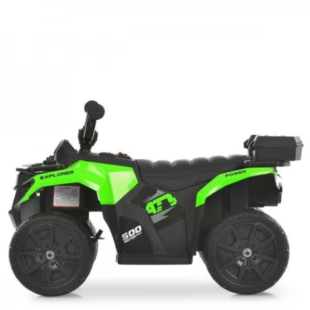 Квадроцикл M 6286EBLR-5 на радиоуправлении 2,4G, 1*6V7AH, 1*35W, USB, TF, EVA, шкіра, музика, світло, зелений