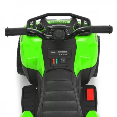 Квадроцикл M 6286EBLR-5 на радиоуправлении 2,4G, 1*6V7AH, 1*35W, USB, TF, EVA, шкіра, музика, світло, зелений