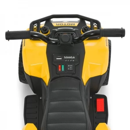 Квадроцикл M 6286EBLR-6 на радиоуправлении 2,4G, 1*6V7AH, 1*35W, USB, TF, EVA, шкіра, музика, світло, жовтий