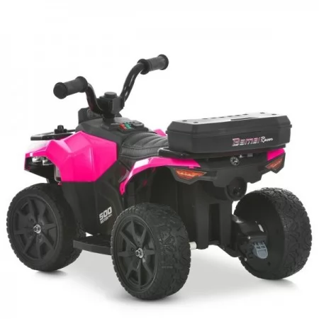 Квадроцикл M 6286EBLR-8 на радиоуправлении 2,4G, 1*6V7AH, 1*35W, USB, TF, EVA, шкіра, музика, світло, рожевий