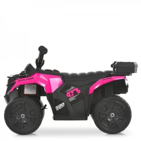 Квадроцикл M 6286EBLR-8 на радиоуправлении 2,4G, 1*6V7AH, 1*35W, USB, TF, EVA, шкіра, музика, світло, рожевий