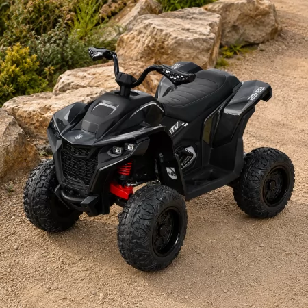 Детский квадроцикл M 6128EBLR-2(24V) Bambi Racer, 4 мотора по 75W, EVA, кожа, Bluetooth, пульт, черный