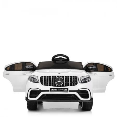 Дитячий електромобіль Джип Mercedes-Benz GLC 63S AMG Bambi M 4140EBLR-1 білий, 4 мотори по 30W, EVA, шкіра, USB, TF