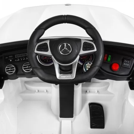 Дитячий електромобіль Джип Mercedes-Benz GLC 63S AMG Bambi M 4140EBLR-1 білий, 4 мотори по 30W, EVA, шкіра, USB, TF