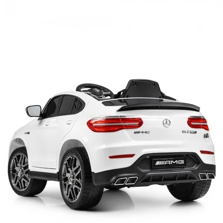 Дитячий електромобіль Джип Mercedes-Benz GLC 63S AMG Bambi M 4140EBLR-1 білий, 4 мотори по 30W, EVA, шкіра, USB, TF