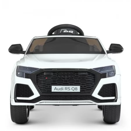 Детский электромобиль Джип Bambi Audi RS Q8 M 4569 EBLR-1 белый, 2 мотора по 35W, EVA, кожа, MP3, USB, Bluetooth