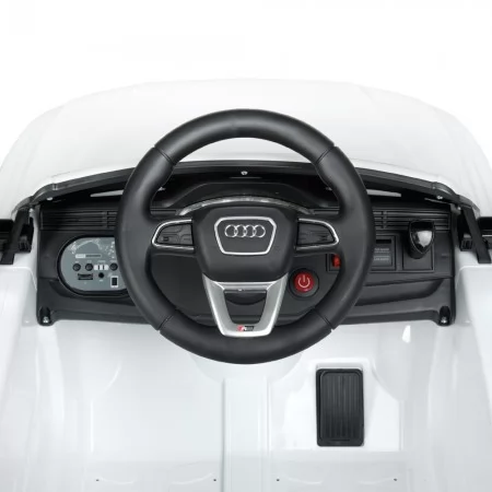 Детский электромобиль Джип Bambi Audi RS Q8 M 4569 EBLR-1 белый, 2 мотора по 35W, EVA, кожа, MP3, USB, Bluetooth