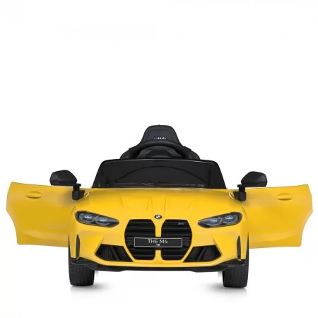 Детский электромобиль BMW M4 Competition Cabrio Bambi M 5096 EBLR-6, 2 мотора по 35W, EVA, экокожа, MP3, Bluetooth, желтый Детский электромобиль BMW M4 Competition Cabrio Bambi M 5096 EBLR-6, 2 мотора по 35W, EVA, экокожа, MP3, Bluetooth, желтый