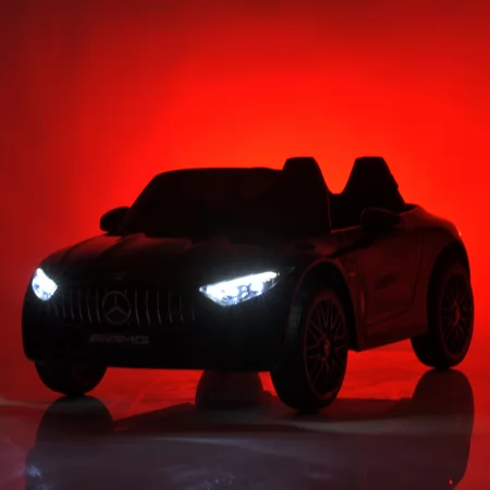 Детский электромобиль Mercedes-AMG SL 63 Roadster Bambi M 5098EBLRS-2 двухместный, 4 мотора по 35W, EVA, кожа, MP3, USB, Bluetooth, автопокраска, черный